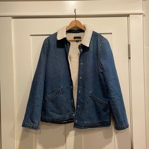 J.Crew Shearling lined denim work jacket